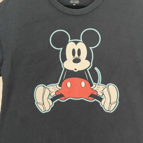 Disney x American Eagle Black Mickey Mouse Graphic Tee Men's Size Small - Picture 3 of 8